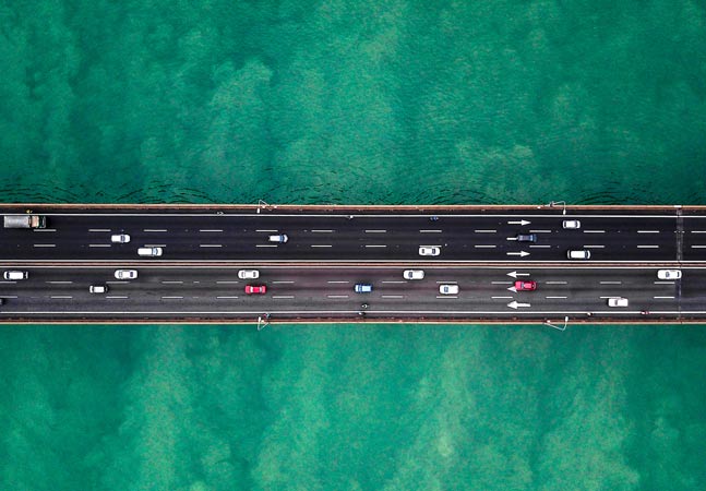 Freeway Over Ocean Graphic